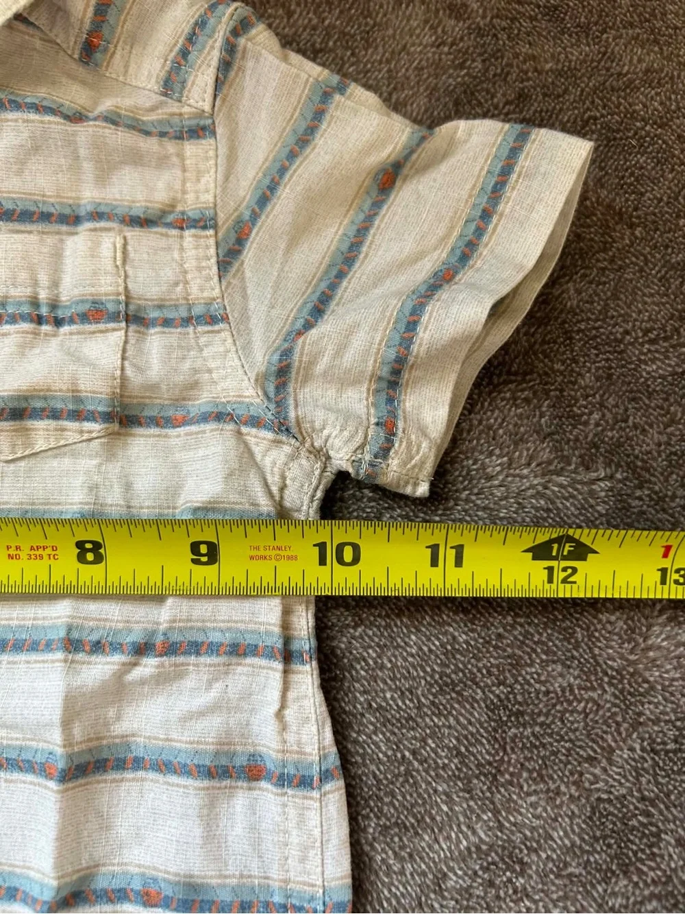 Old Navy Striped Button-Up Baby Romper Size 6-12 months Cotton Nautical Preppy